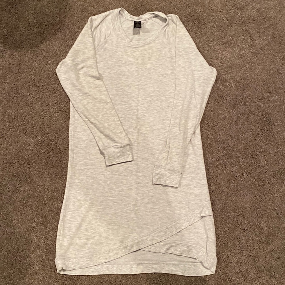 Active Life Womens Large L Gray Long Sleeve Round Neck Sweatshirt